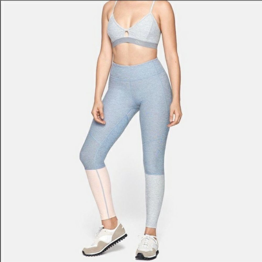 Outdoor Voices 7/8 Colorblock Dipped Warmup Yoga Leggings Small